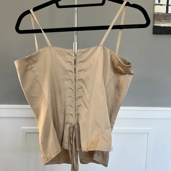 La Perla Corset with Gold Hardware and Lace Back - Picture 3 of 14